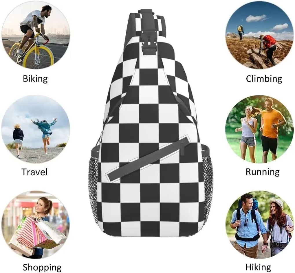 Fashion Chest Sling Bag Crossbody Shoulder Backpack Adjustable Lightweight Travel Hiking Casual Daypack Unisex
