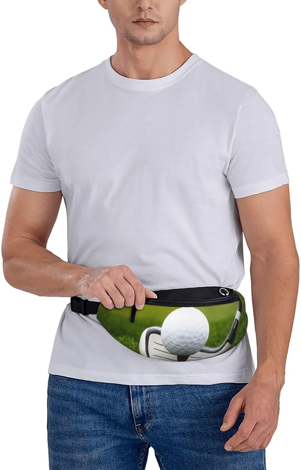 Fashion Golf Ball Bum Bag | Fanny Pack & Chest Pack | Adjustable Waist Bag For Women & Men | Secure Zip | Lightweight & Compact | Perfect For Travel,Sports,Hiking,Outdoor