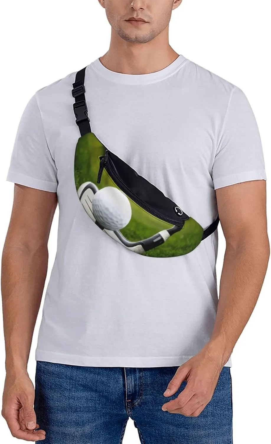 Fashion Golf Ball Bum Bag | Fanny Pack & Chest Pack | Adjustable Waist Bag For Women & Men | Secure Zip | Lightweight & Compact | Perfect For Travel,Sports,Hiking,Outdoor