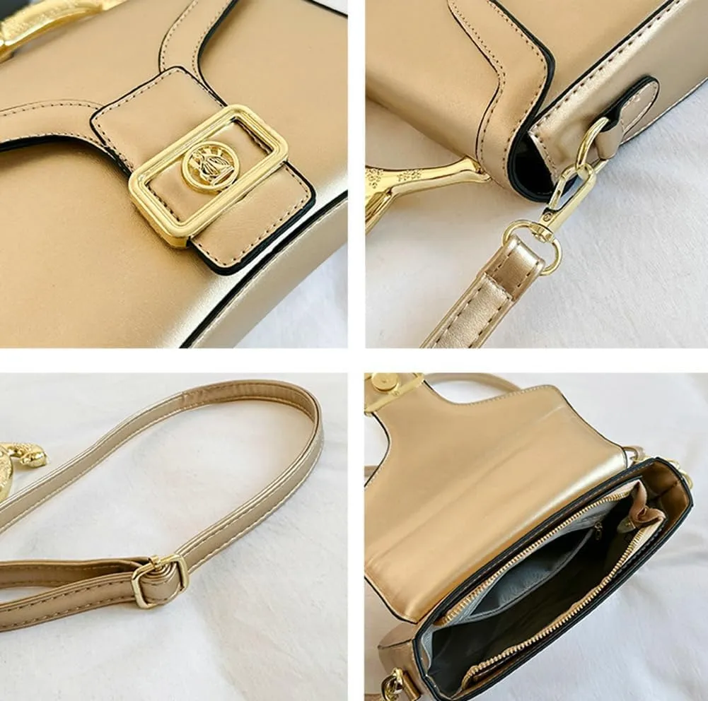 Fashion PU Leather Handbag for Women Small Y2k Tote Bags Satchel Purses Shoulder Crossbody Bag Hobo Clutch