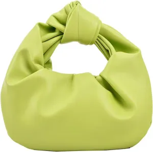 Fashion Ruched Hobo Handbag Soft PU Leather Cloud Knotted Clutch Tote Purse Ruched Pouch Bag Shoulder Bag for Women