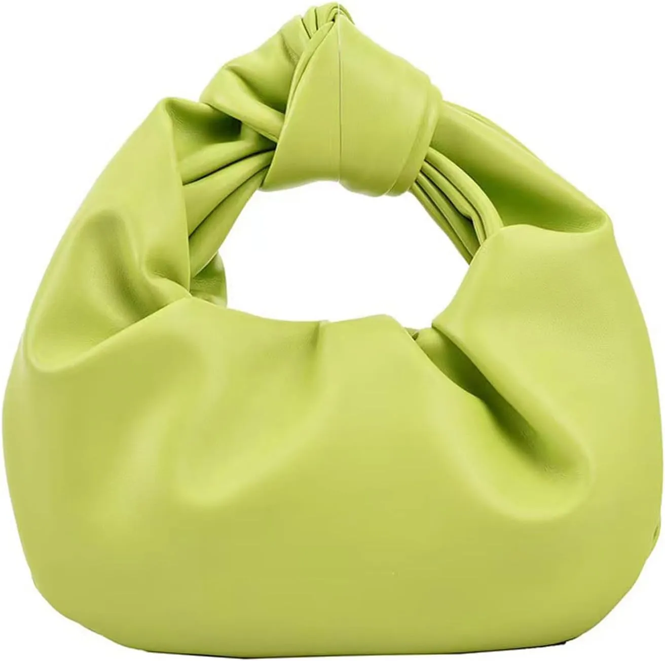 Fashion Ruched Hobo Handbag Soft PU Leather Cloud Knotted Clutch Tote Purse Ruched Pouch Bag Shoulder Bag for Women
