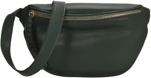 Fashion Women Waist Bag Fanny Pack Large Capacity Crossbody Chest Bags Banana Pack PU Leather Ladies Belt Bag Waist Pack Green