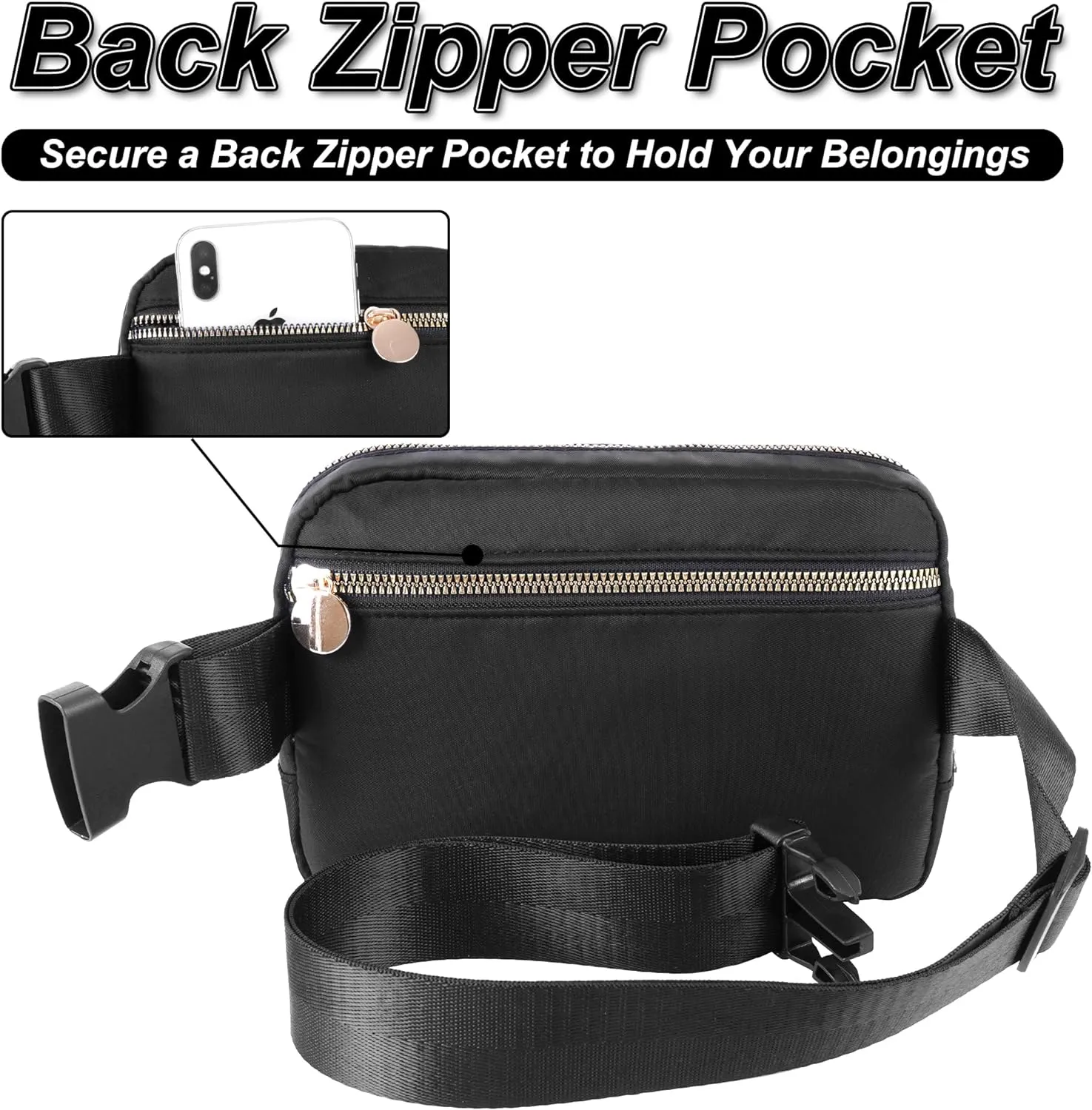 Father's Day Gift - Personalized Crossbody Bag | Black