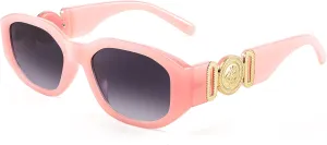 FEISEDY Retro Trendy Rectangle Sunglasses Women Men Vintage 90s Small Narrow Square Sunglasses B2322