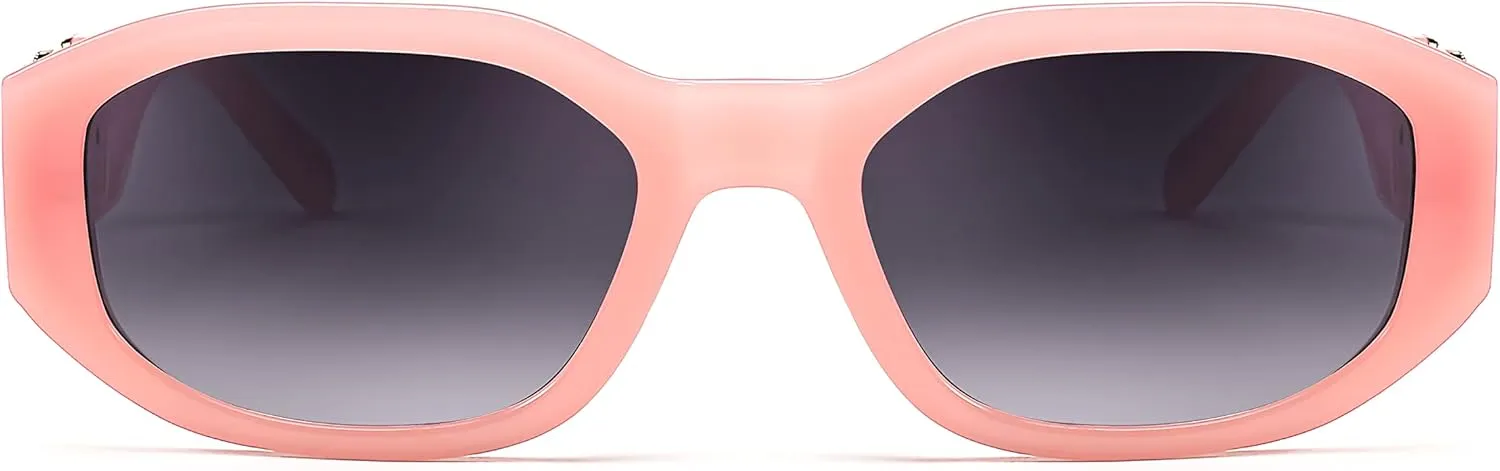 FEISEDY Retro Trendy Rectangle Sunglasses Women Men Vintage 90s Small Narrow Square Sunglasses B2322