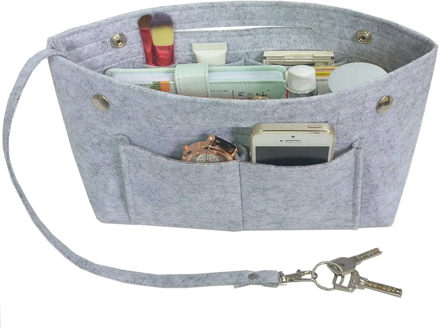 Felt Tote Handbag Purse Organizer Insert Divider Shaper Bag in Bag