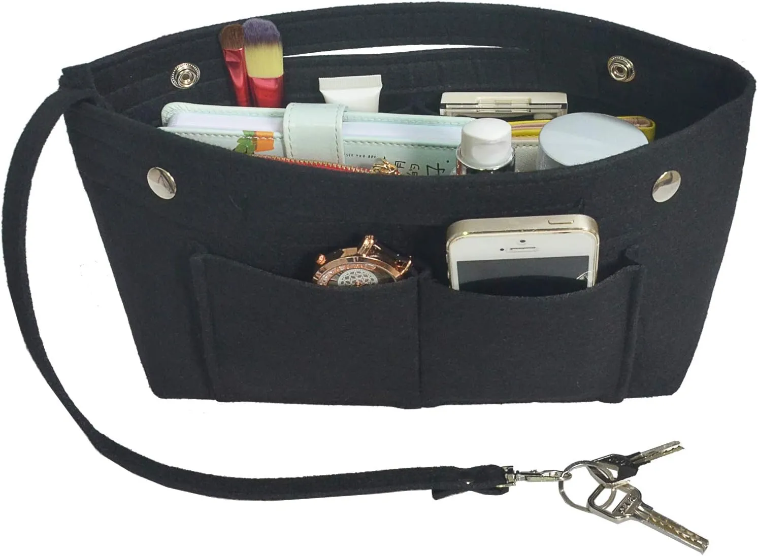 Felt Tote Handbag Purse Organizer Insert Divider Shaper Bag in Bag