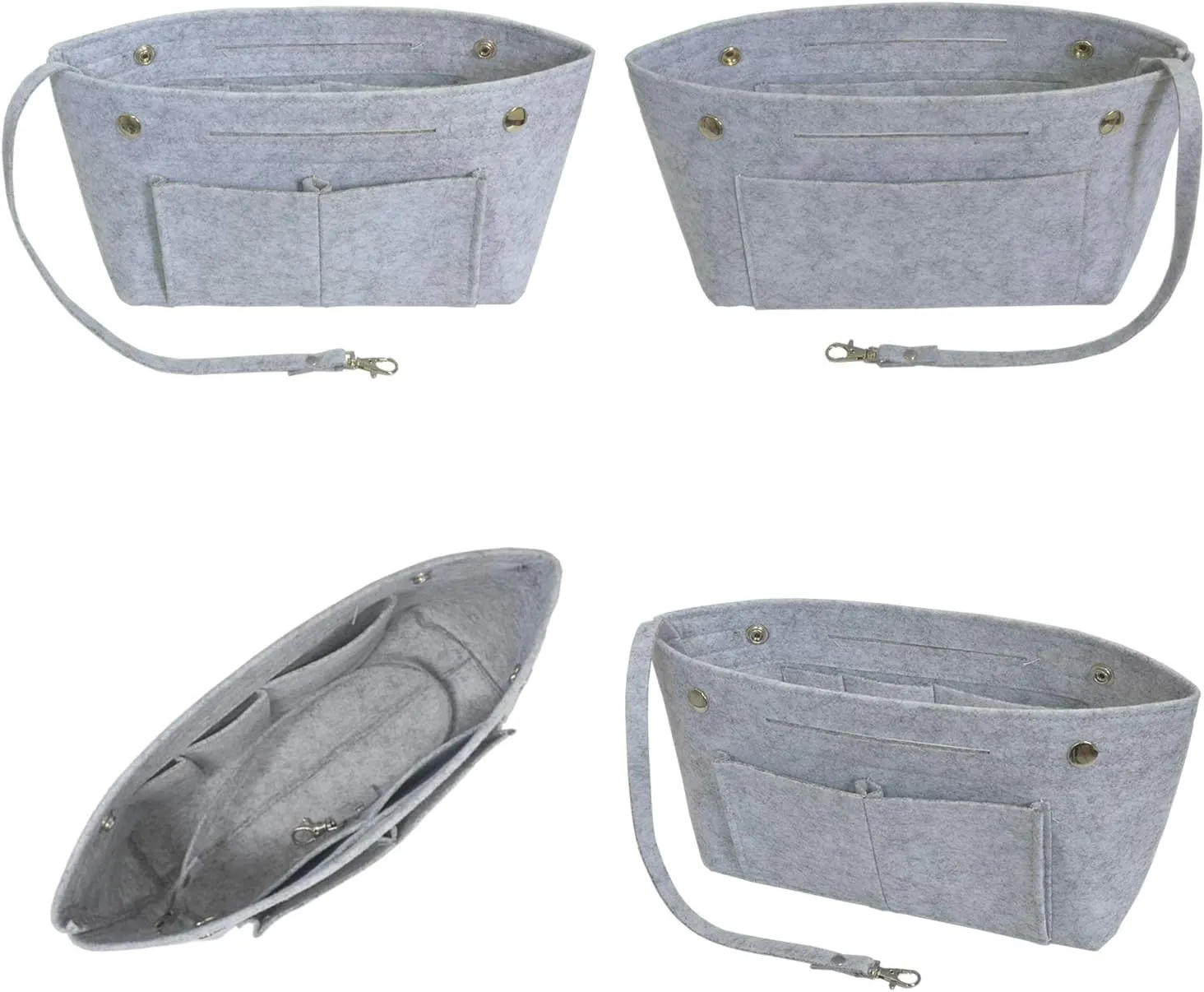 Felt Tote Handbag Purse Organizer Insert Divider Shaper Bag in Bag
