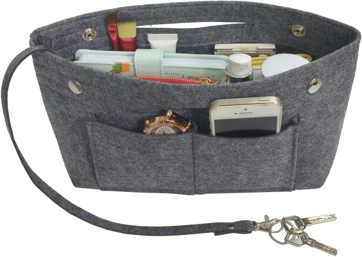 Felt Tote Handbag Purse Organizer Insert Divider Shaper Bag in Bag