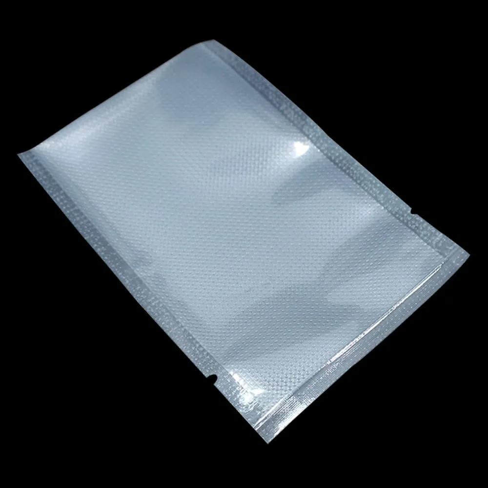 FERENLI 100 Pieces 3.1x4.7 inch (Usable Size 2.7x4.1 inch) Vacuum Sealer Bags for Food Storage Open Top Clear Plastic Flat Pouches Bulk Food Packaging Bags with Tear Notch