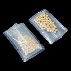 FERENLI 100 Pieces 3.1x4.7 inch (Usable Size 2.7x4.1 inch) Vacuum Sealer Bags for Food Storage Open Top Clear Plastic Flat Pouches Bulk Food Packaging Bags with Tear Notch