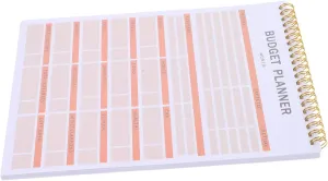 Financial Planning Notepad Spiral Notebook Book Planner for Office and School