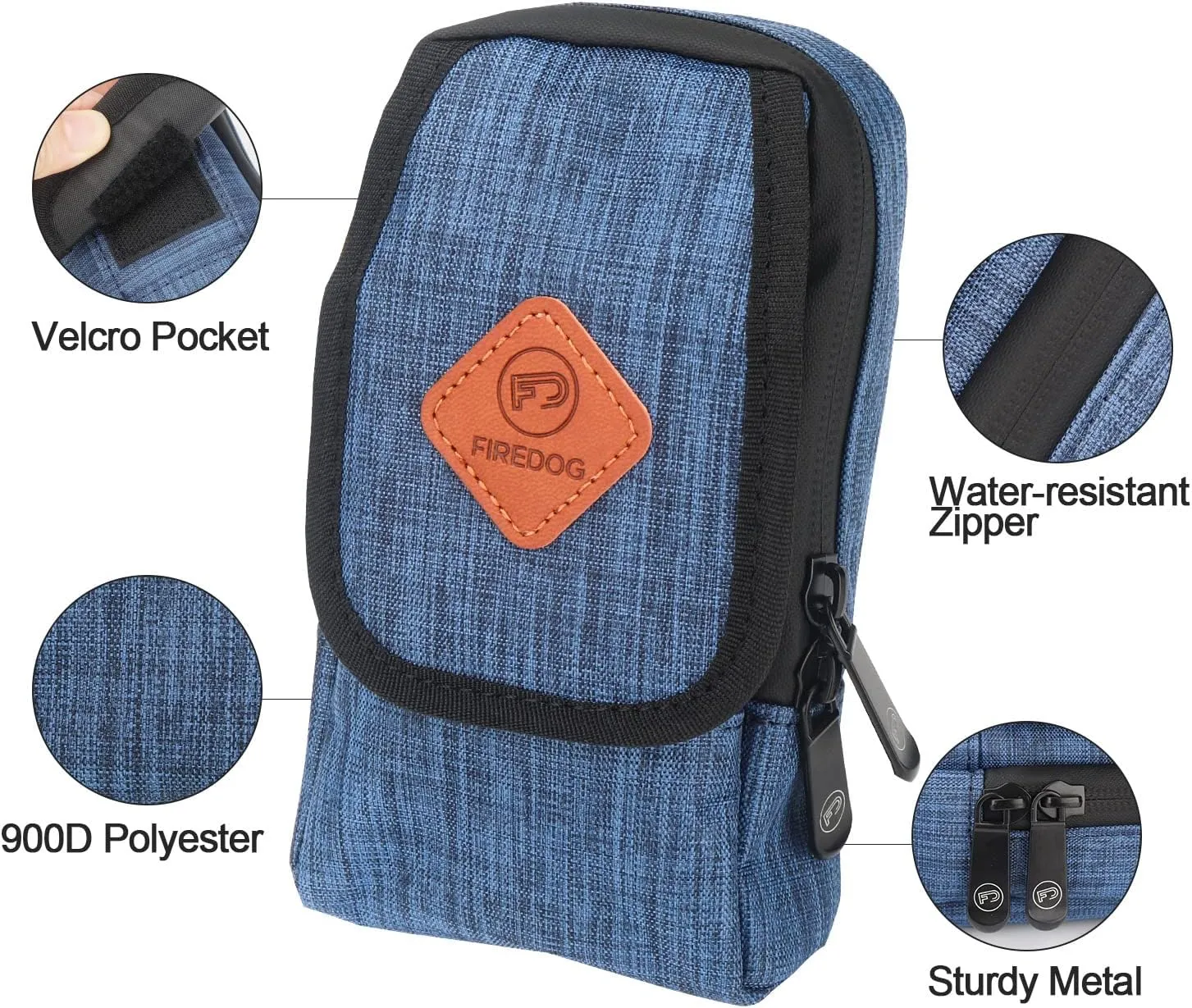 FIREDOG Smell Proof Bag, Odor Proof Pouch Dog Tested Mini Stash Crossbody Bags for Travel Storage(Bright Blue)