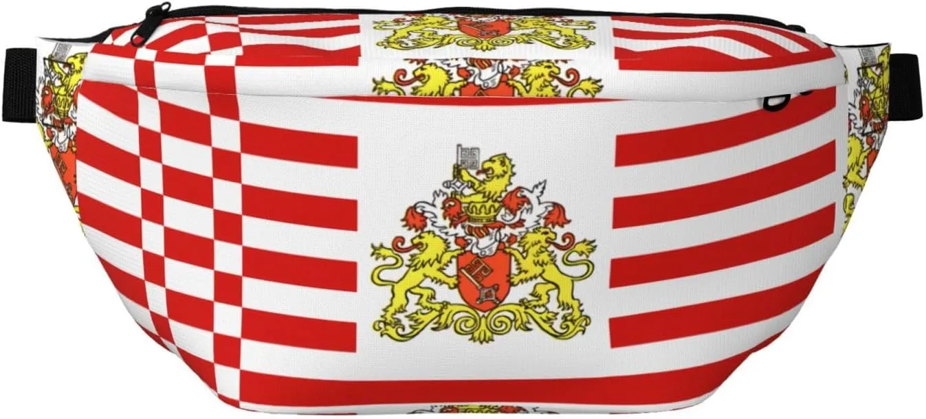 Flag Of The Senate Of Bremen Large Crossbody Fanny Pack,Gifts For Enjoy Sports Festival Workout Traveling Running Casual