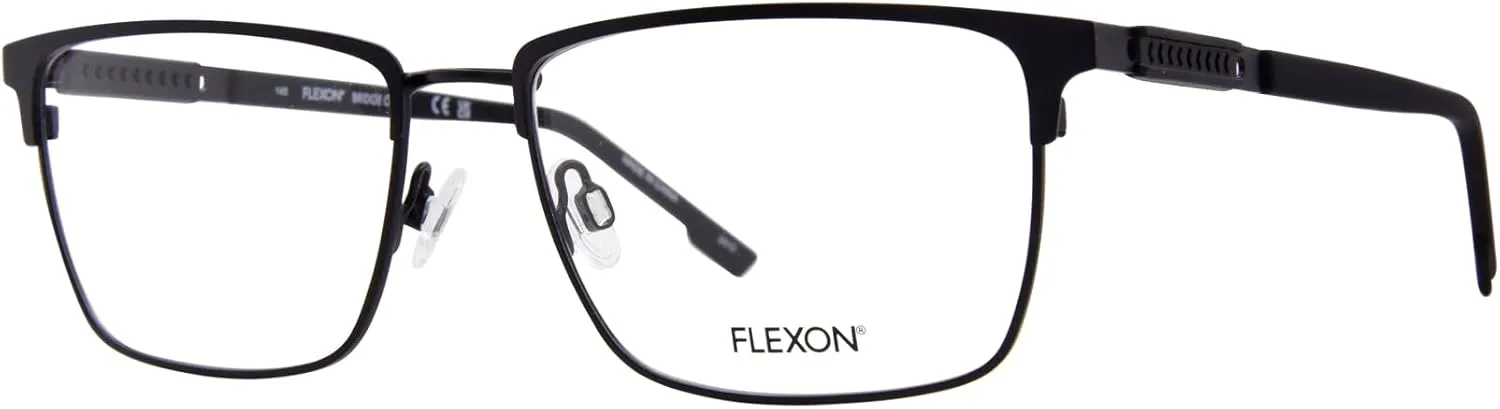 Flexon E1156 002 Eyeglasses Men's Matte Black Full Rim Square Shape 56mm