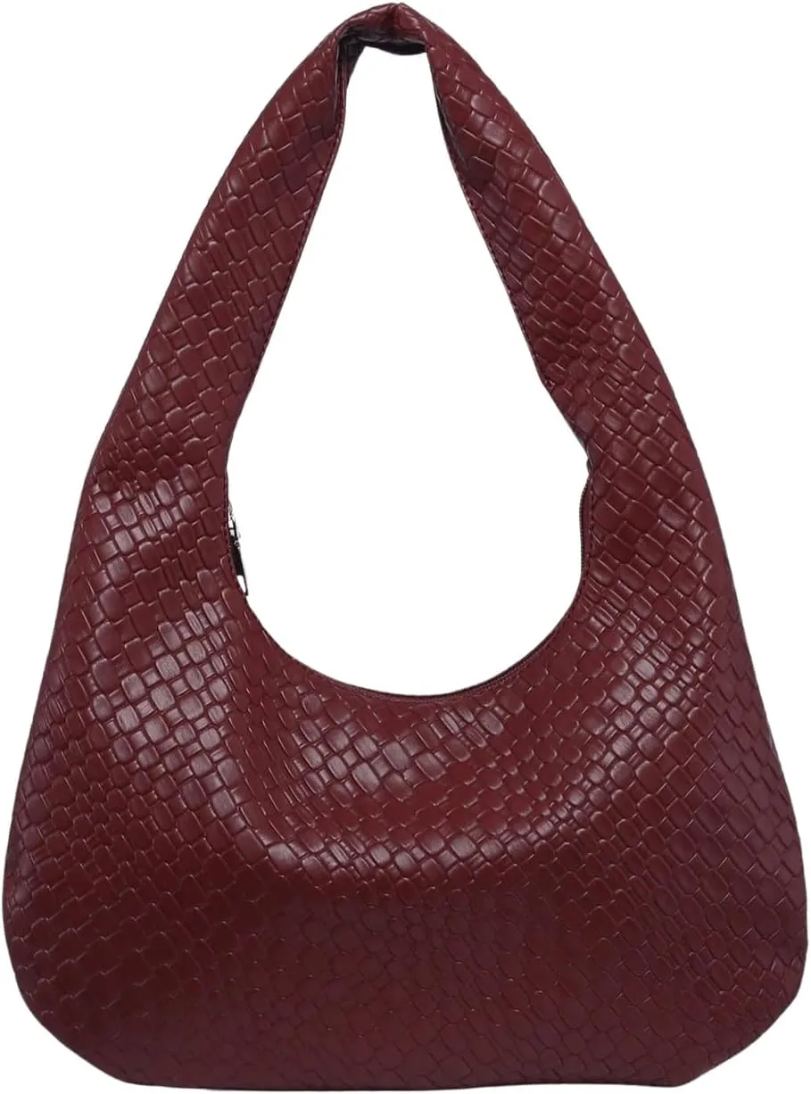 Floerns Women's Vintage Leather Tote Shoulder Handbag Top Handle Hobo Bag