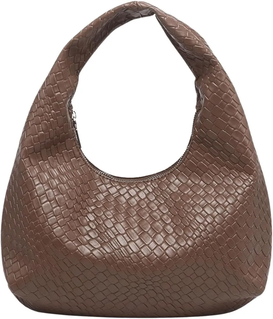 Floerns Women's Vintage Leather Tote Shoulder Handbag Top Handle Hobo Bag