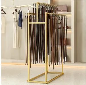 Floor-Standing Belt Hanger Tie Racks Hook Commercial Shelves, Boutiques Stores Belt Retail Storage Holder Nakajima Display Stand, Multifunctional Scarf Rack Shawls Purse Hand Bag Shelf