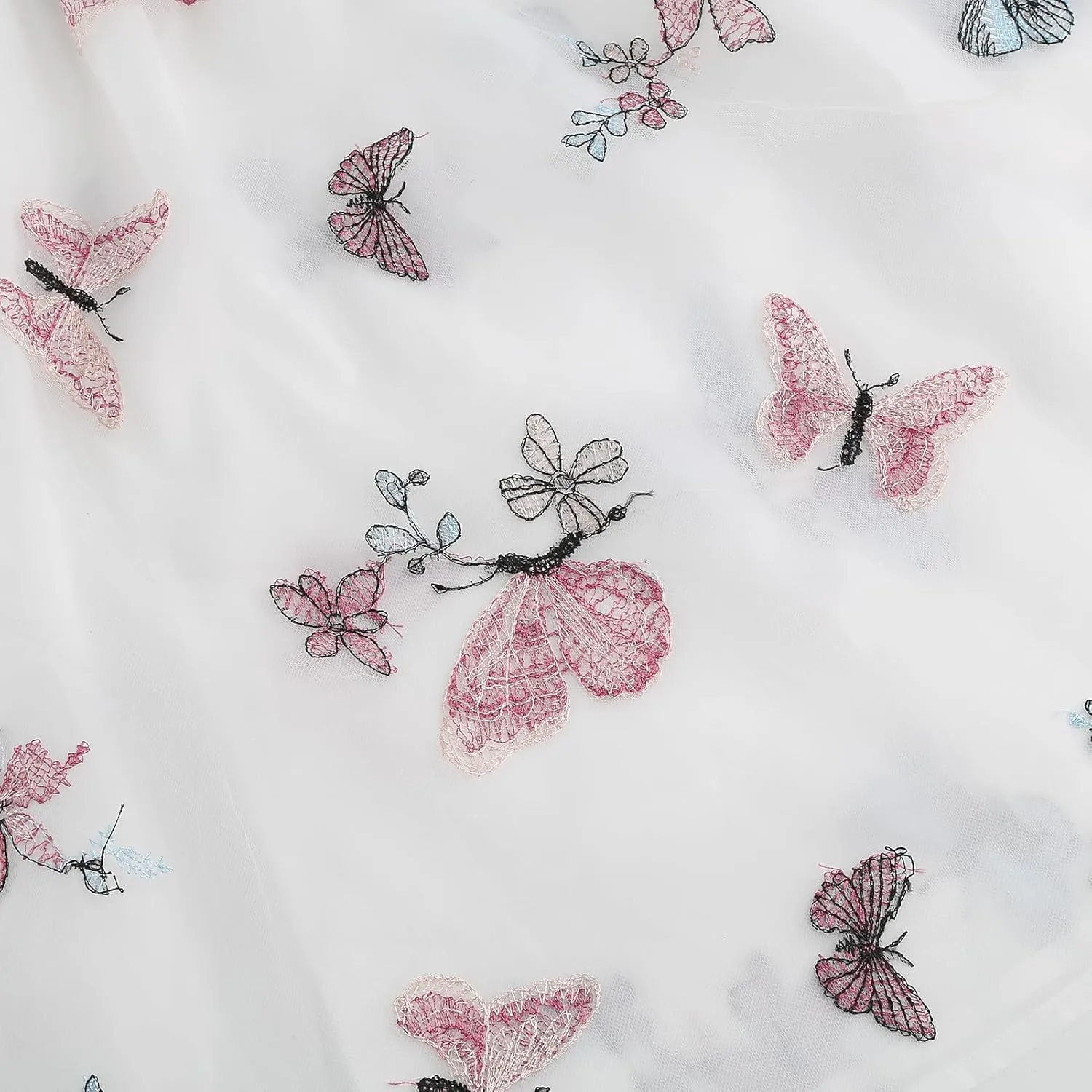 Floral Embroidered Women's Skirts - Vintage Tulle Wedding & Prom A-Line Flower Skirts with Elastic Waist