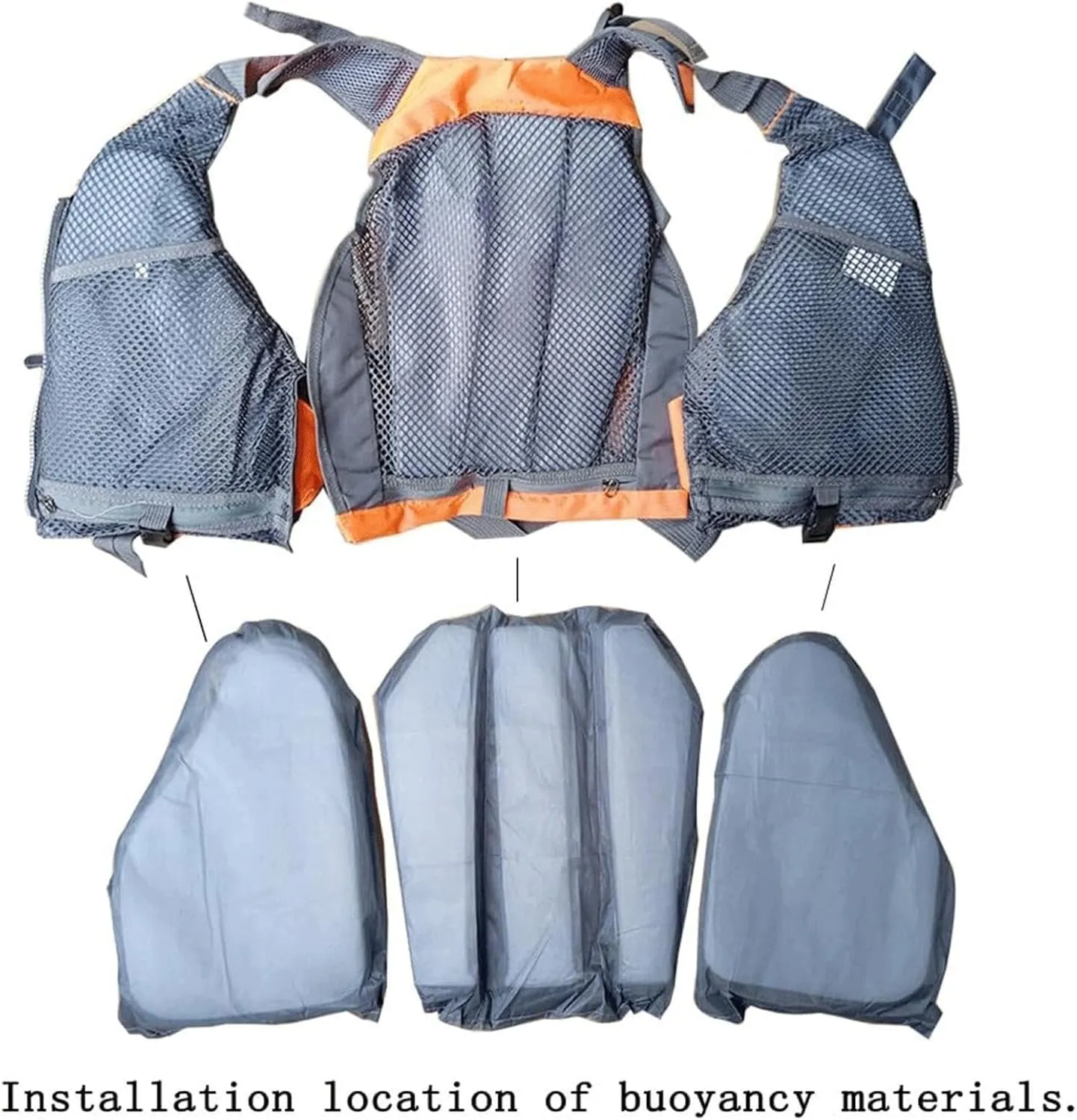 Fly Fishing Vest with Adjustable Belt, Pockets Jacket for Boating Fishing Surfing