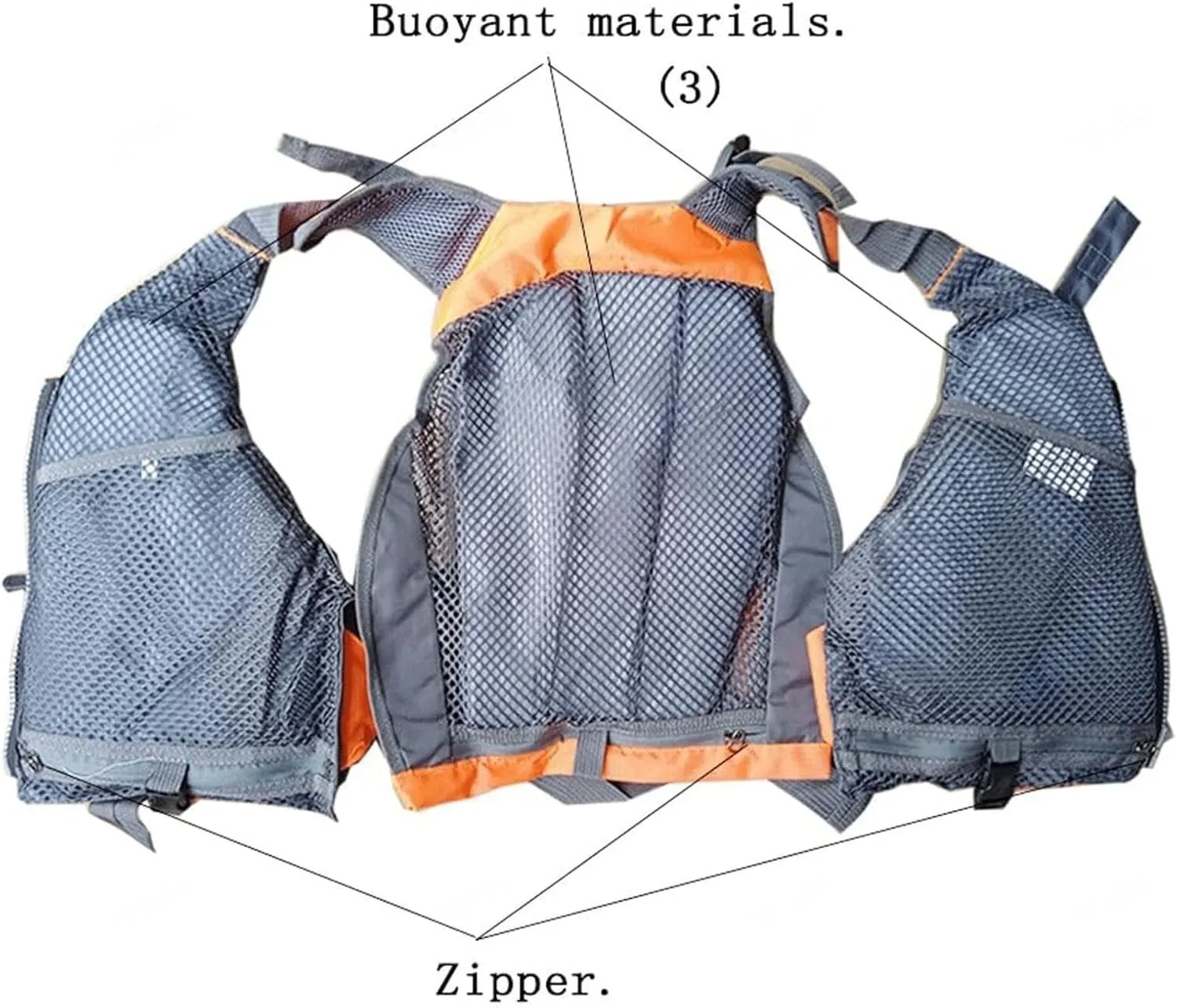 Fly Fishing Vest with Adjustable Belt, Pockets Jacket for Boating Fishing Surfing