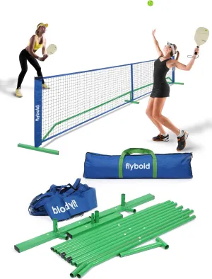 flybold Pickleball Net Set – Lightweight Metal Frame, Easy Setup with Carrying Bag for Indoor & Outdoor Play