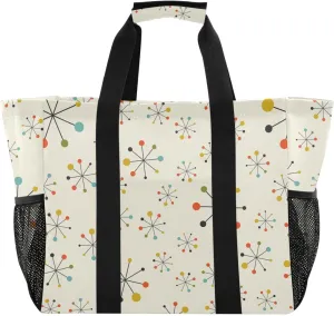 Foldable Grocery Reusable Tote Grocery Bag, Travel Canvas Shoulder Bags, Large Casual Laundry Pool Beach Bag