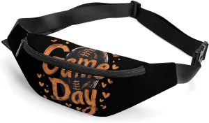 Football Game Day Crossbody Fanny Pack Waist Packs Adjustable Shoulder Bags Sling Bag for Hiking Running Cycling