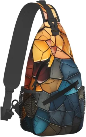 Fragments Sling Bag Crossbody Bag for Women Men Sling Backpack Chest Bag for Hiking Travel
