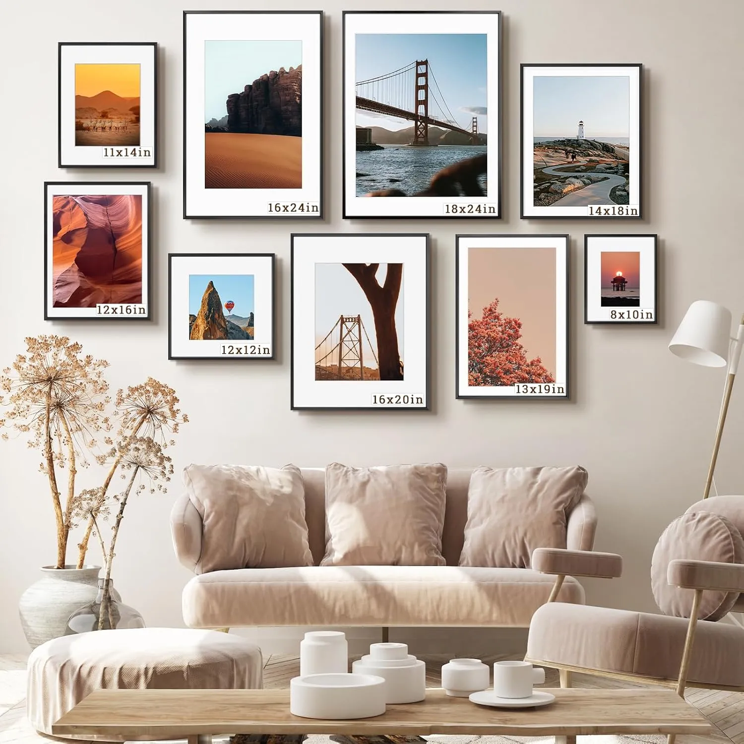 Frametory, 11x14 Metal Picture Frame with Mat for 8x10 Picture & Real Glass, Aluminum Photo Frame Collection (Black, 1 Pack)