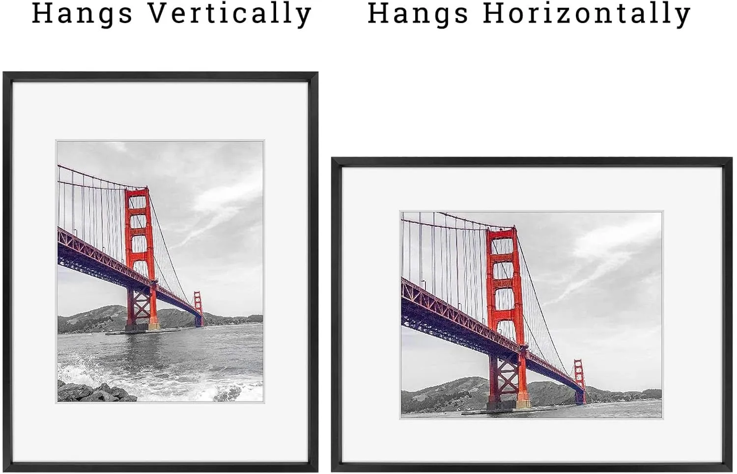 Frametory, 11x14 Metal Picture Frame with Mat for 8x10 Picture & Real Glass, Aluminum Photo Frame Collection (Black, 1 Pack)