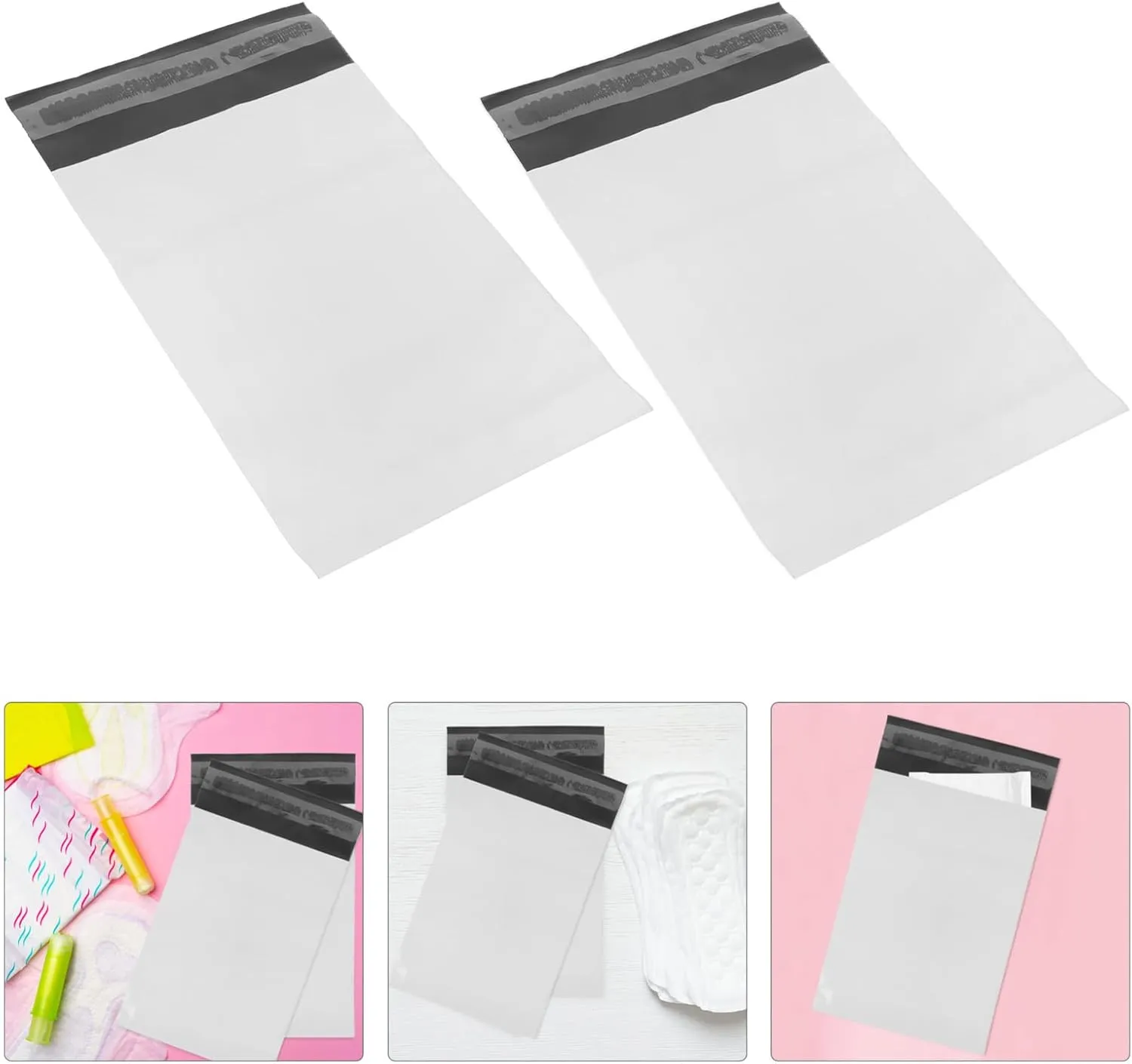 FRCOLOR 4sets 100pcs Women Sanitary Trash Storage Bags Leak Disposal Bag for Menstrual Pads Self Sealing Privacy Protection Compact Durable Design for Personal Use and Travel 100pcs*4