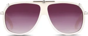 Freckles Mark 70s Italian Mob Boss Retro Square Sunglasses for Men Women Vintage Disco Sun Glasses