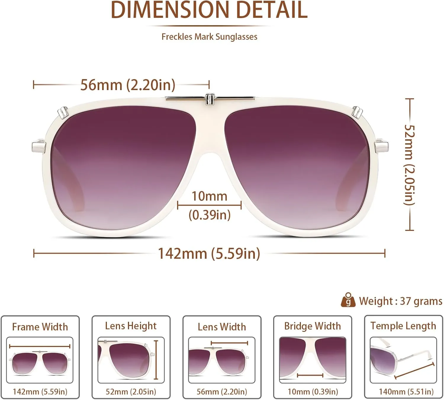Freckles Mark 70s Italian Mob Boss Retro Square Sunglasses for Men Women Vintage Disco Sun Glasses