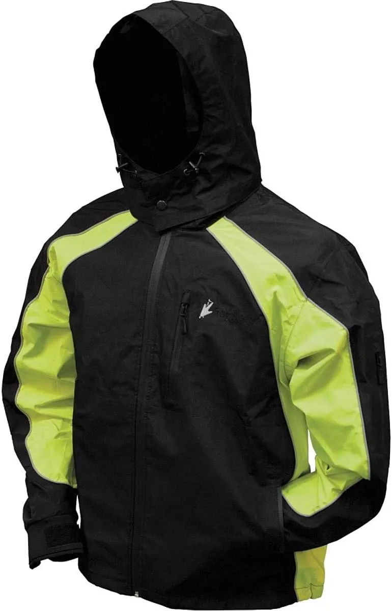 FROGG TOGGS Men's Toadz Kikker II High Visibility Reflective Waterproof Rain Jacket