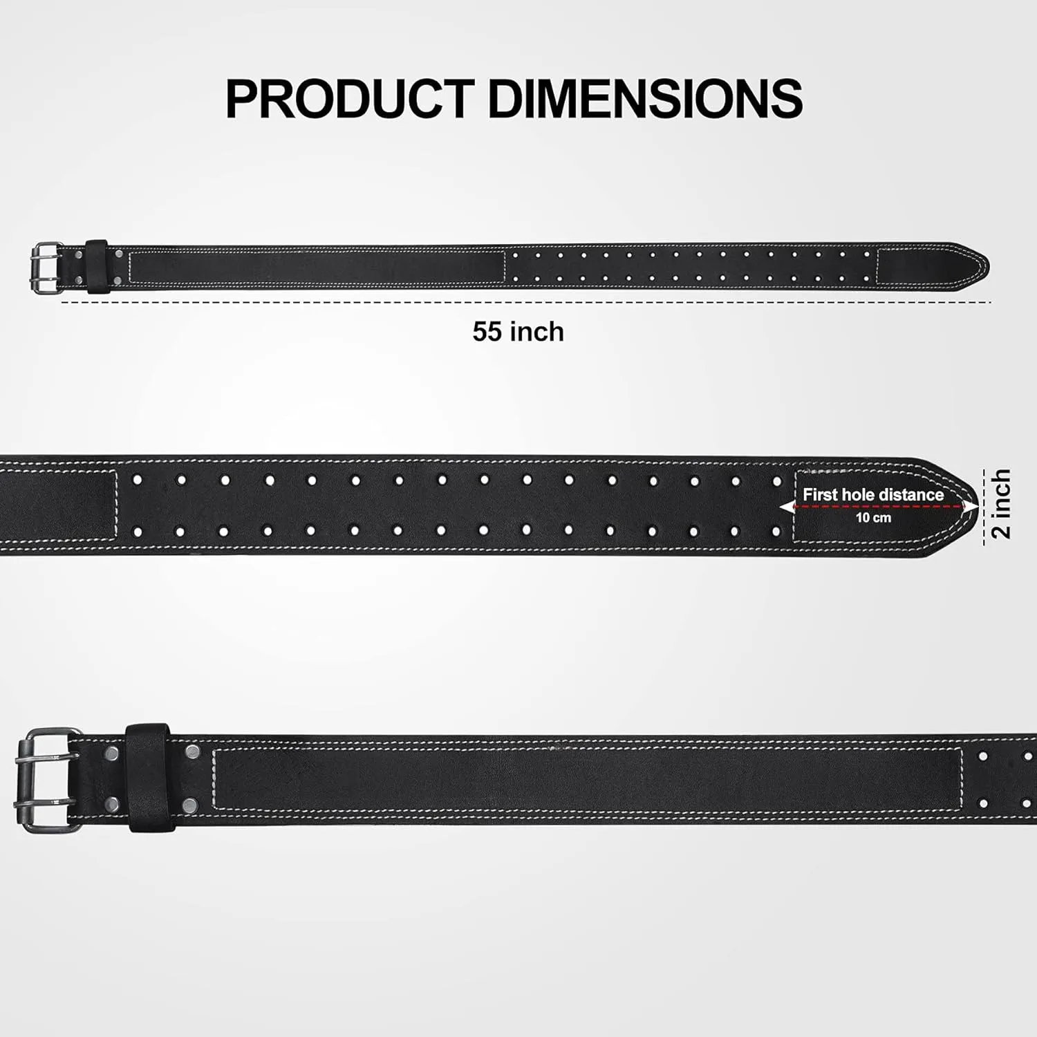 FUERI Tool Belt Heavy Duty Black Leather Utility Belts for Bags Construction Carpenters Electricians Framers Ironworkers Men Pouches Suspenders Women