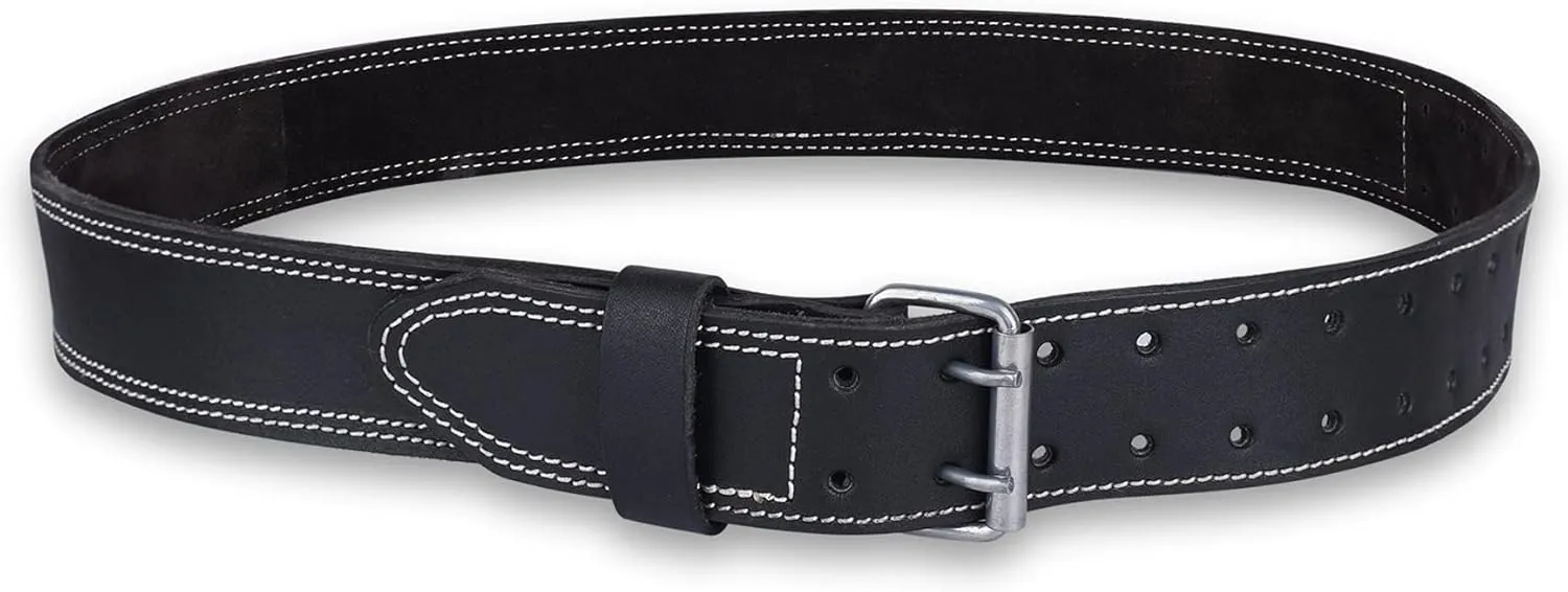 FUERI Tool Belt Heavy Duty Black Leather Utility Belts for Bags Construction Carpenters Electricians Framers Ironworkers Men Pouches Suspenders Women