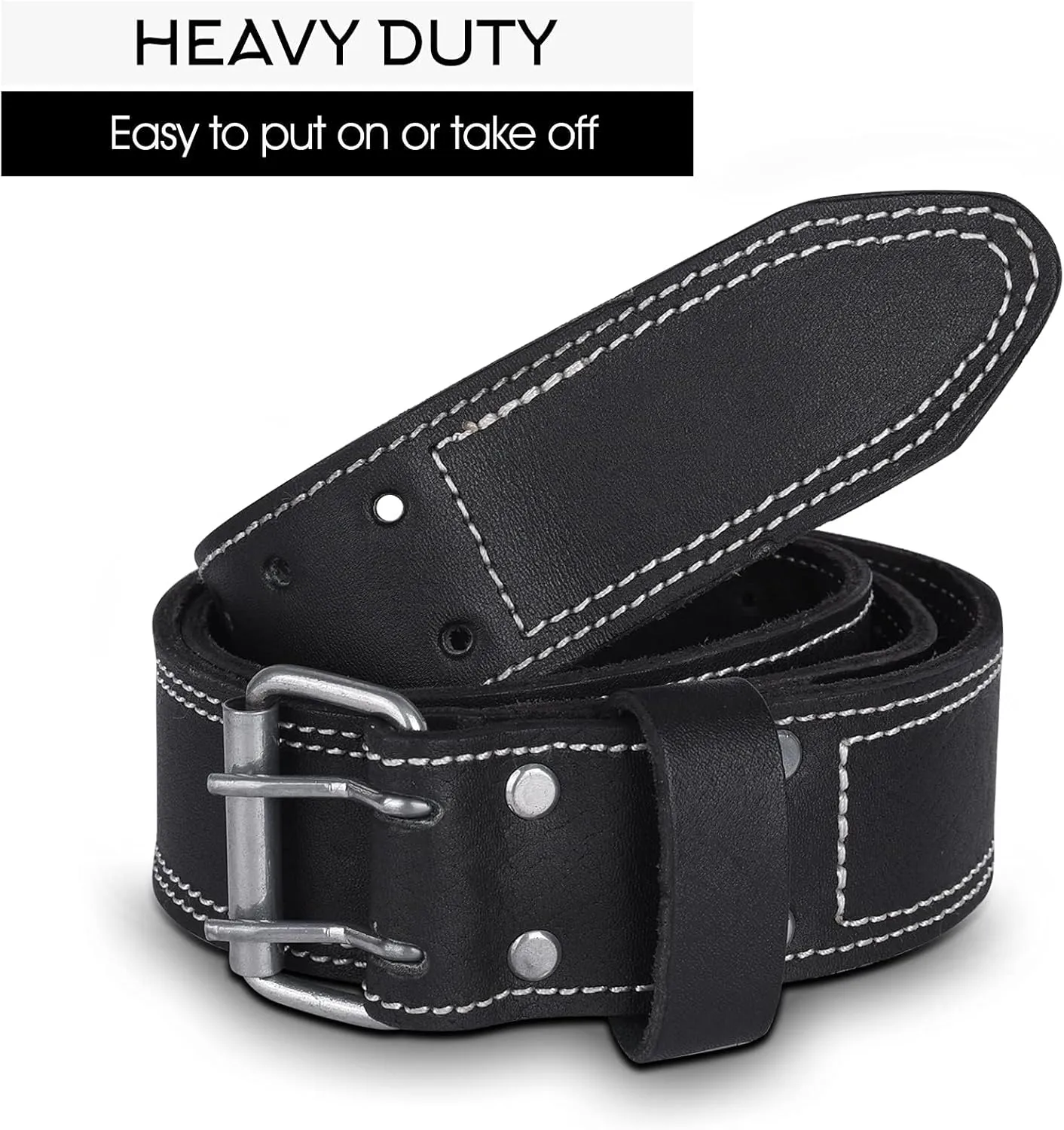 FUERI Tool Belt Heavy Duty Black Leather Utility Belts for Bags Construction Carpenters Electricians Framers Ironworkers Men Pouches Suspenders Women