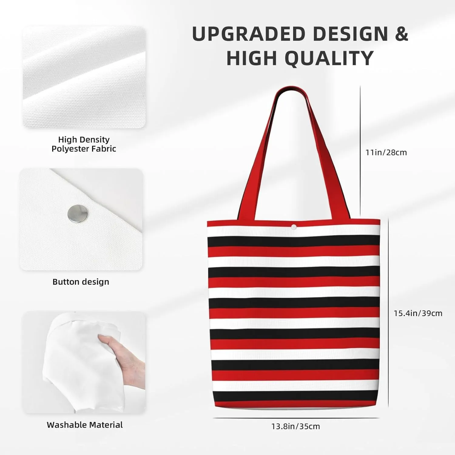Fun Geometric Lines Green Canvas Totes Bag Shoulder Bags Shopping Crossbody Work Bag 13.8 X 15.4 inch