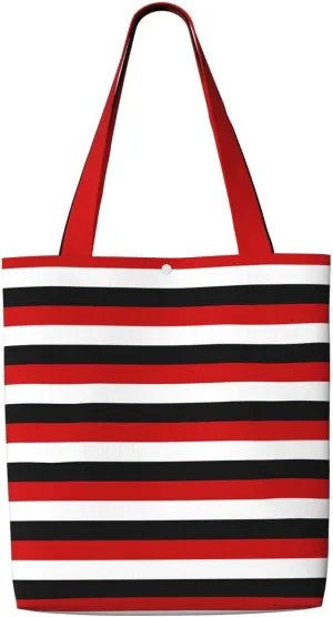 Fun Geometric Lines Green Canvas Totes Bag Shoulder Bags Shopping Crossbody Work Bag 13.8 X 15.4 inch