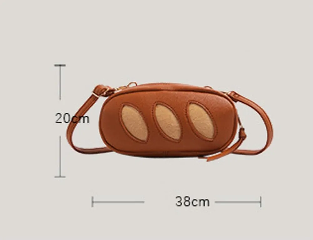 Funny Bread Shoulder Bag Cute Food Crossbody Purse Handbag Novelty Gifts for Best Friend Birthday Women Sister