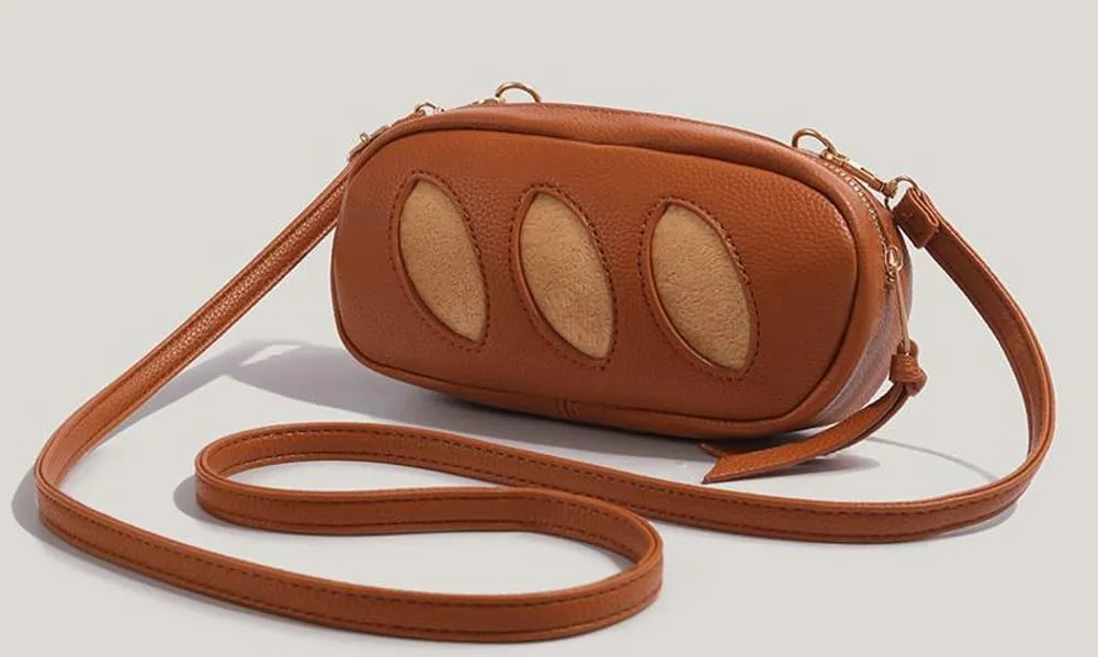 Funny Bread Shoulder Bag Cute Food Crossbody Purse Handbag Novelty Gifts for Best Friend Birthday Women Sister
