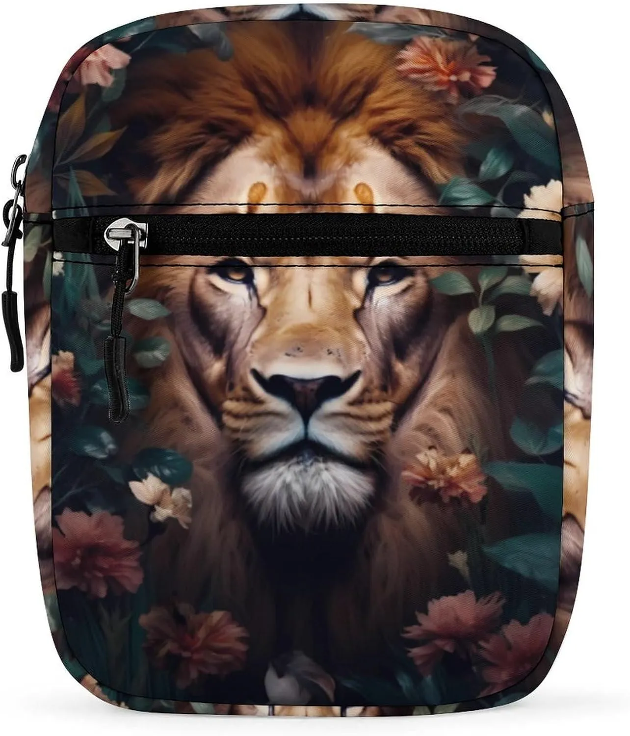 FunnyStar Lion Crossbody Bag Small Shoulder Bag Adjustable Satchel Bag Travel Sling Purse