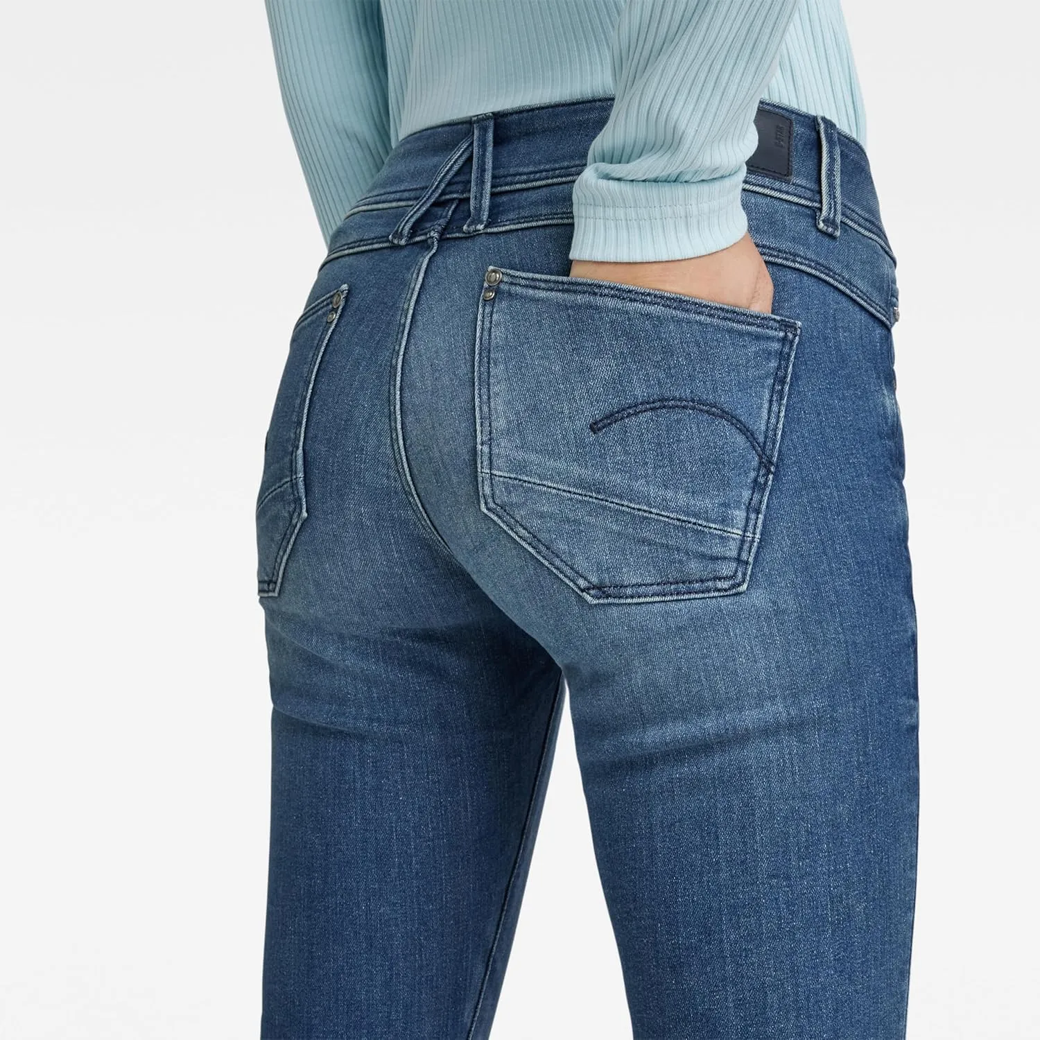 G-STAR Women's Lynn Mid Rise Skinny Fit Jeans