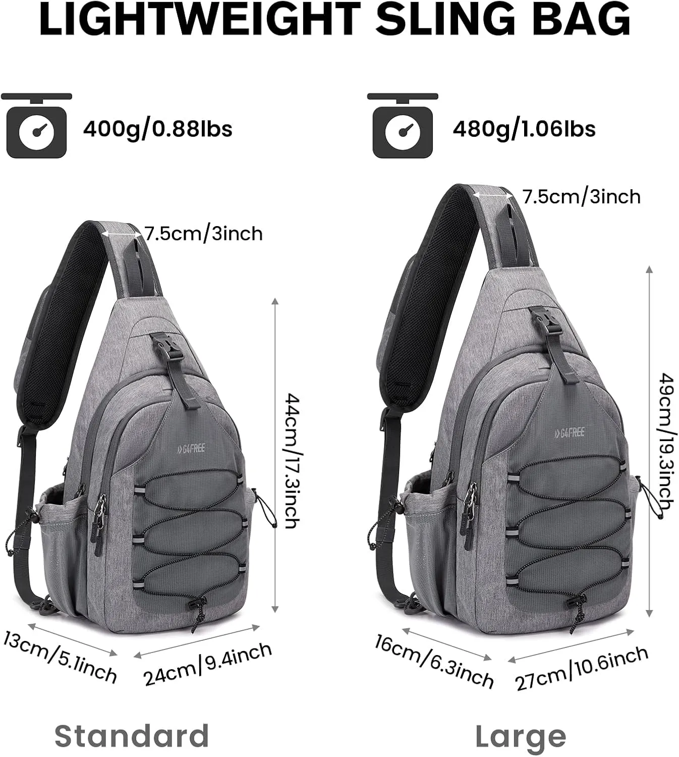 G4Free Pickleball Bag, Crossbody Sling Bag for Men Women, Pickleball Backpack, Pickle Ball Paddle Bag Gifts for Sports