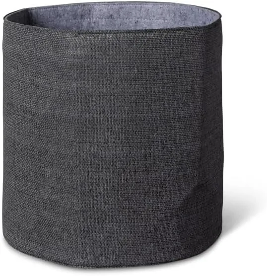 Gardener's Supply Company Decorative Grow Bags | 14" Diameter Dual-Layered Breathable Farbic Gardening Container - 36 Quart Soil Capacity | Portable Small Space Gardening Solution - Gray