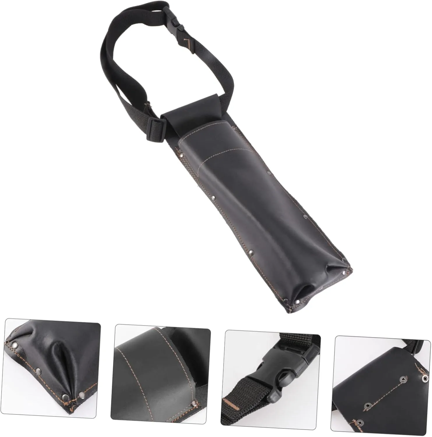 Gatuida 2 Pcs Storage Tube for Welding Rods Leather Welding Rod Container Adjustable Buckle