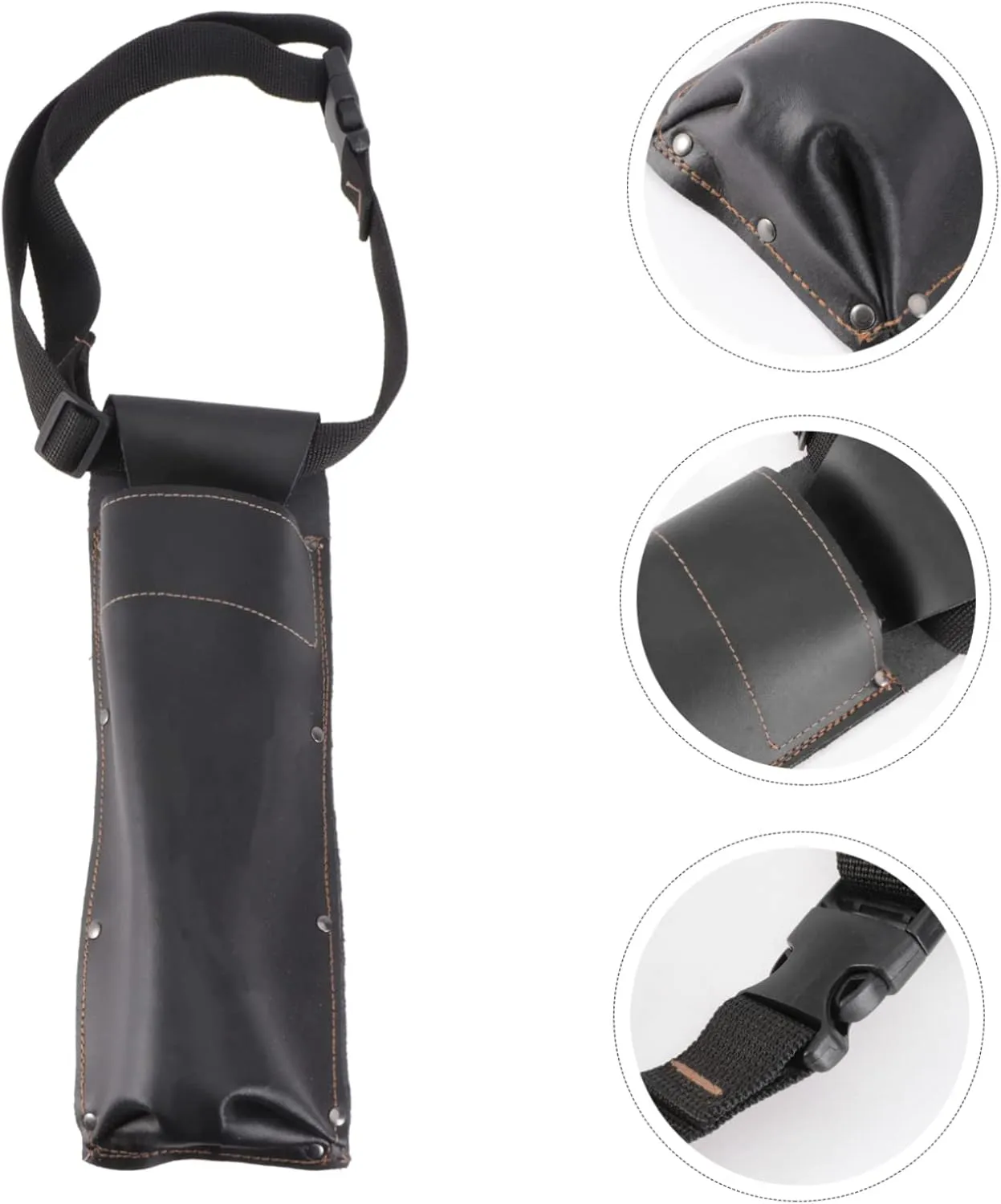 Gatuida 2 Pcs Storage Tube for Welding Rods Leather Welding Rod Container Adjustable Buckle