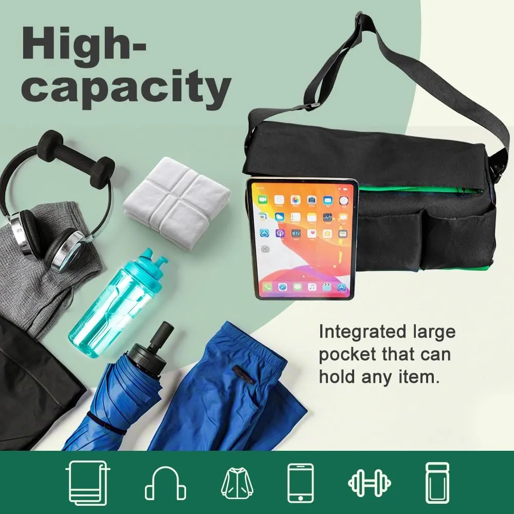 Geerlaqaly gym bag, unisex, large capacity with shoe compartment, dry and wet pocket, sports, travel daily,carried by plane,blackgreen